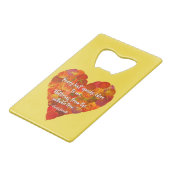 I Love Autumn-Red Aspen Leaf Heart 1, Brontë Quote Creditkaart Flessenopener (Voorkant Gekanteld)