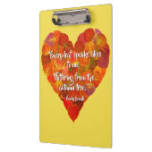 I Love Autumn-Red Aspen Leaf Heart 1, Brontë Quote Klembord (Links)