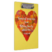 I Love Autumn-Red Aspen Leaf Heart 1, Brontë Quote Klembord (Rechts)