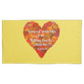 I Love Autumn-Red Aspen Leaf Heart 1, Brontë Quote Kussensloop (Voorkant-Links)