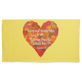 I Love Autumn-Red Aspen Leaf Heart 1, Brontë Quote Kussensloop