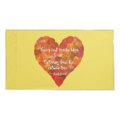 I Love Autumn-Red Aspen Leaf Heart 1, Brontë Quote Kussensloop (Achterkant-Links)