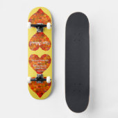 I Love Autumn-Red Aspen Leaf Heart 1, Brontë Quote Persoonlijk Skateboard (Voorkant)