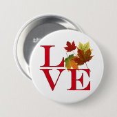 I Love Autumn Ronde Button 7,6 Cm (Voorkant /achterkant)