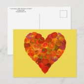 I Love Autumn, subtle—Red Aspen Leaf Heart 1 Briefkaart (Voorkant / Achterkant)