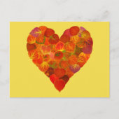 I Love Autumn, subtle—Red Aspen Leaf Heart 1 Briefkaart (Voorkant)