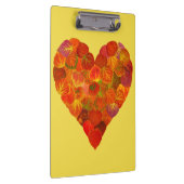 I Love Autumn, subtle—Red Aspen Leaf Heart 1 Klembord (Rechts)