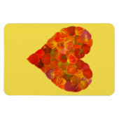 I Love Autumn, subtle—Red Aspen Leaf Heart 1 Magneet (Horizontaal)