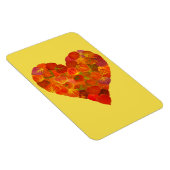 I Love Autumn, subtle—Red Aspen Leaf Heart 1 Magneet (Rechterzijde)