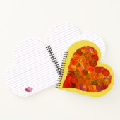 I Love Autumn, subtle—Red Aspen Leaf Heart 1 Notitieboek (Binnen)
