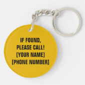 I Love Autumn, subtle—Red Aspen Leaf Heart 1 Sleutelhanger (Achterkant)