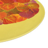 I Love Autumn, subtle—Red Aspen Leaf Heart 1 Snijplank (Hoek)