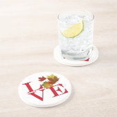 I Love Autumn Zandsteen Onderzetter (Zijkant)