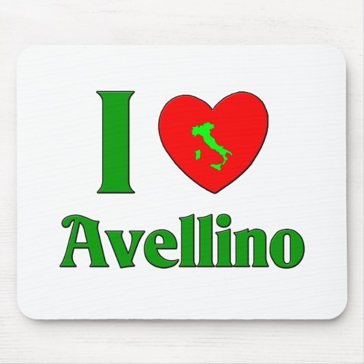 I Love Avellino Italy Muismat (Voorkant)
