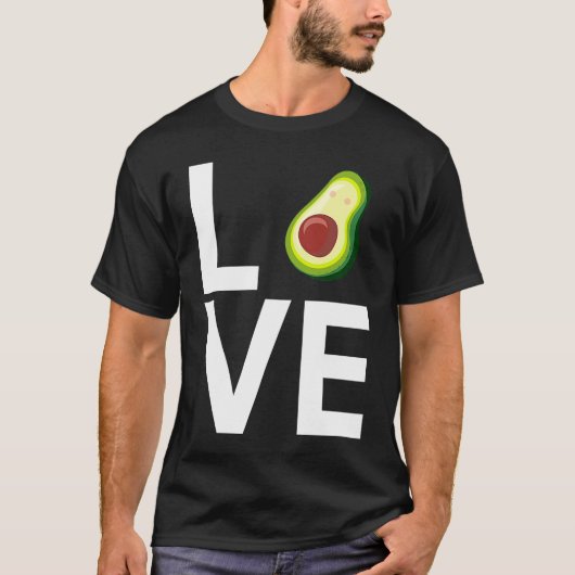 I Love Avocado Avocado Vegan T-shirt (Voorkant)