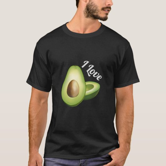 I Love Avocado Mannen TShirt (Voorkant)