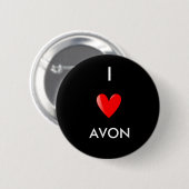 I Love Avon Ronde Button 5,7 Cm (Voorkant /achterkant)