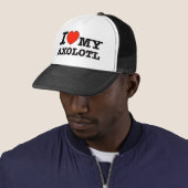 I Love axolotl Trucker Pet (In situ)