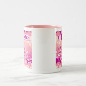 "I Love Axolotls" Roze Axolotl-ontwerp Tweekleurige Koffiemok (Center)