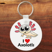I Love Axolotls Sleutelhanger (Voorkant)
