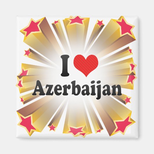 I Love Azerbeidzjan Magneet (Voorkant)