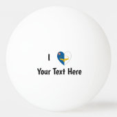 I Love (Azorean Flag Heart) Pingpongbal (Voorkant)