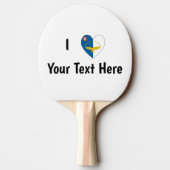 I Love (Azorean Flag Heart) Tafeltennisbatje (Achterkant)