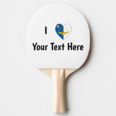 I Love (Azorean Flag Heart) Tafeltennisbatje (Voorkant)