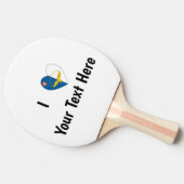 I Love (Azorean Flag Heart) Tafeltennisbatje (Zijkant)