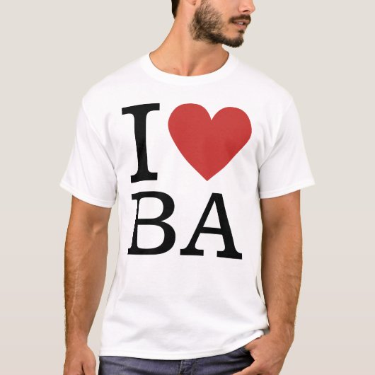 I ❤️ Love BA (Business Analytics Staff) CUSTOM T-shirt (Voorkant)