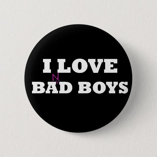 I Love Ba(n)d Boys Ronde Button 5,7 Cm (Voorkant)