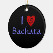 I Love Bachata Heart Latin Dancing Custom Keramisch Ornament (Links)