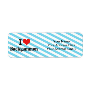 I Love Backgammon Etiket