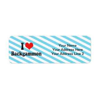 I Love Backgammon Etiket