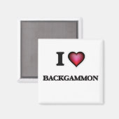 I Love Backgammon Magneet (Voorkant / Achterkant)