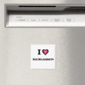 I Love Backgammon Magneet (Insitu (Vaatwasser))