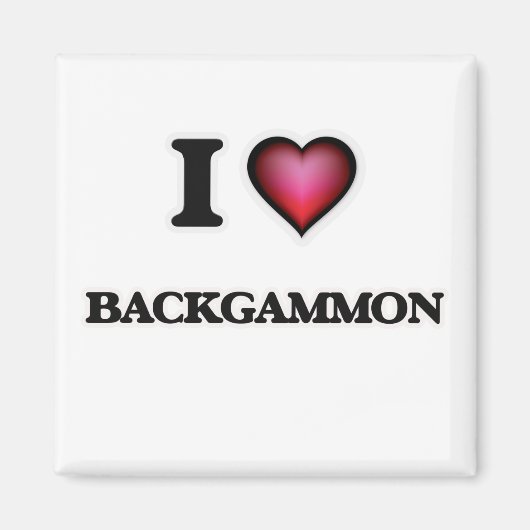 I Love Backgammon Magneet (Voorkant)