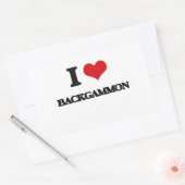 I Love Backgammon Rechthoekige Sticker (Envelop)