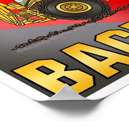 I Love Backhoes Poster Print (Hoek)