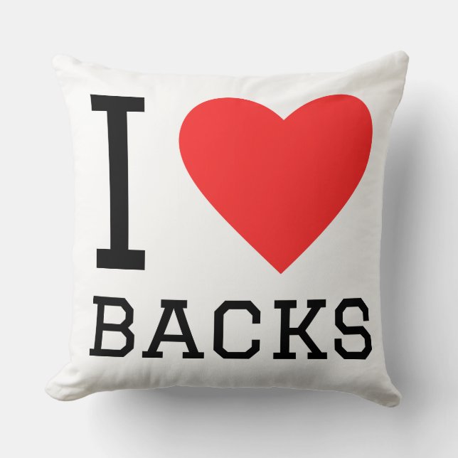 I love backs kussen (Voorkant)