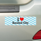I Love Bacolod City, Filipijnen Bumpersticker (Op auto)