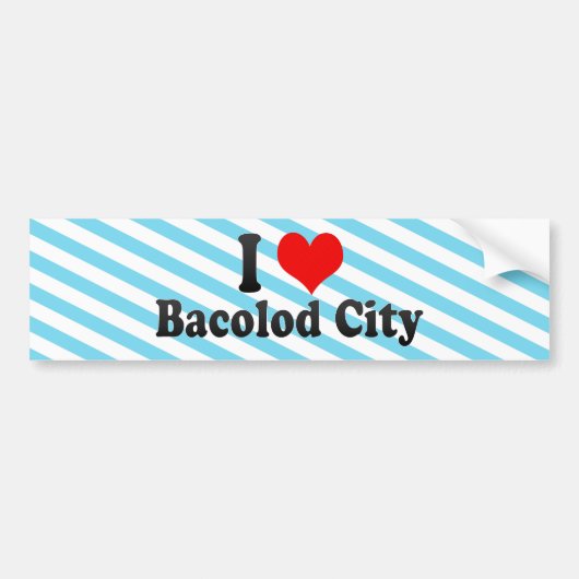 I Love Bacolod City, Filipijnen Bumpersticker (Voorkant)
