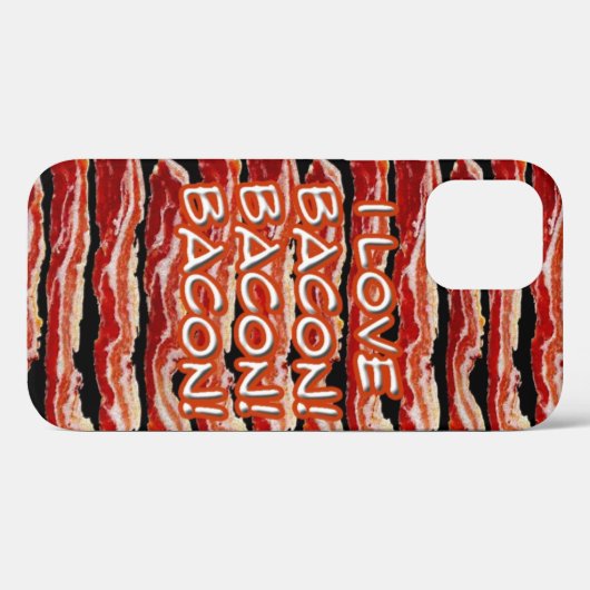I Love Bacon Bacon Bacon iPhone Case (Achterkant (horizontaal))