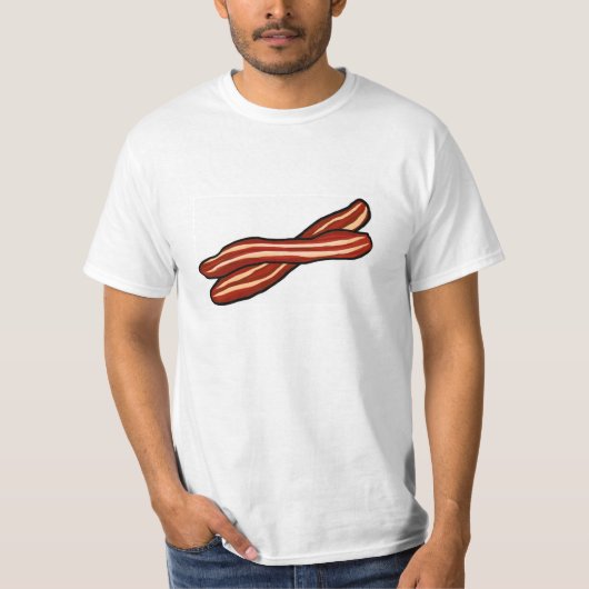 I Love Bacon Bacon Drawing Art Bacon Strips Pig T-shirt (Voorkant)