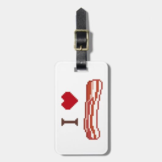 I Love Bacon Bagagelabel (Voorkant verticaal)