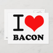 I love bacon briefkaart (Voorkant / Achterkant)