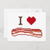 I Love Bacon Briefkaart (Voorkant / Achterkant)