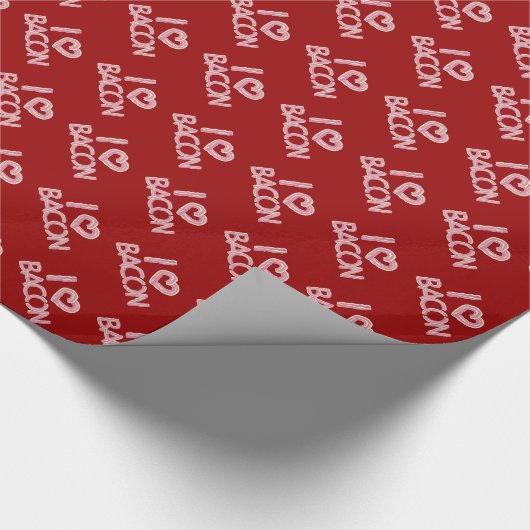 I Love Bacon Cadeaupapier (Hoek)