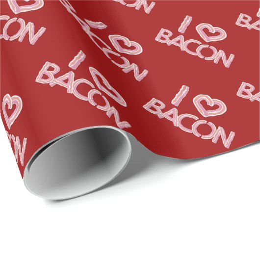 I Love Bacon Cadeaupapier (Rol Hoek)