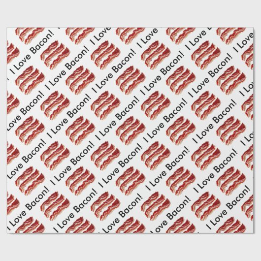 I Love Bacon Cadeaupapier (Vlak)